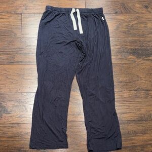 Women's Navy Lounge Pants Pajamas with Drawstring large